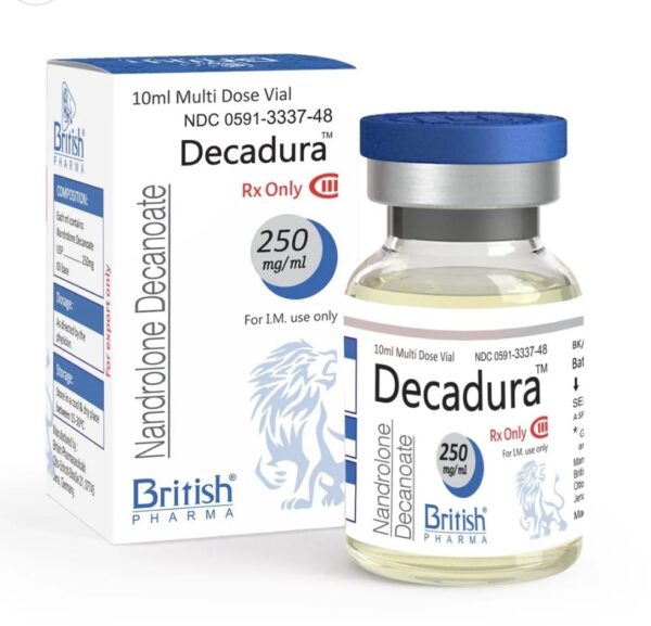 Decadura 250 by British Pharma vial and box Decadura 250 by British Pharma vial and box